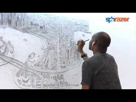 Stephen Wiltshire&#039;s Singapore Panorama. Full timelapse