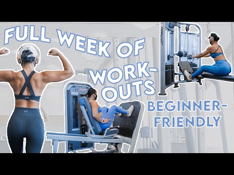 FULL WEEK OF WORKOUTS FOR BEGINNERS AT THE GYM