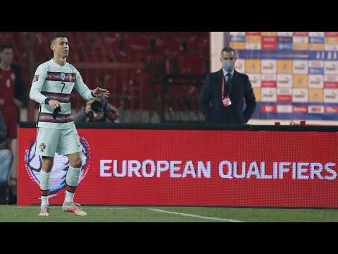 Cristiano Ronaldo walked off the pitch and threw his captain&#039;s armband in frustration.