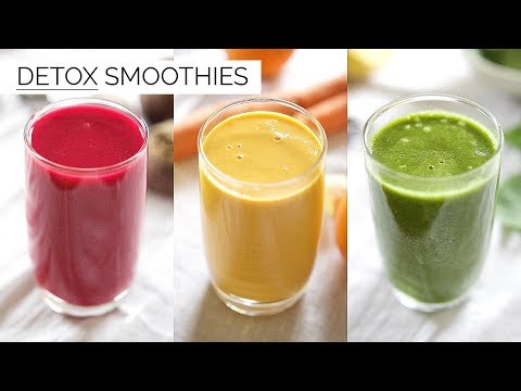 3 DETOX SMOOTHIE RECIPES | easy &amp; healthy smoothies