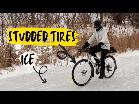 Are Studded Tires Worth It? Testing Studded Tires on Ice | Winter Cycling | Winter Biking