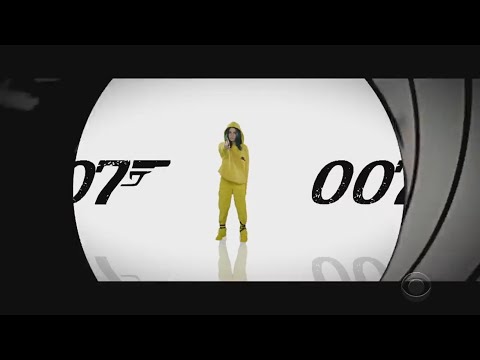 Billie Eilish Colbert James Bond spoof theme song