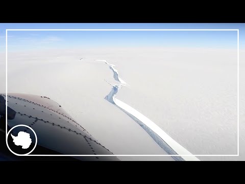 Brunt Ice Shelf - North Rift flyover (16 February 2021)