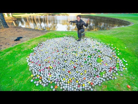 Diving Golf Course Pond FOUND 5,000+ LOST Golf Balls!! ($25,000)