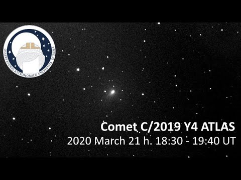 La cometa ATLAS corre fra le stelle