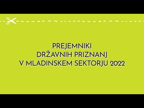 Prejemniki državnih priznanj v mladinskem sektorju 2022
