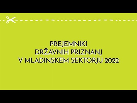 Prejmniki državnih priznanj v mladinskem sektorju 2022