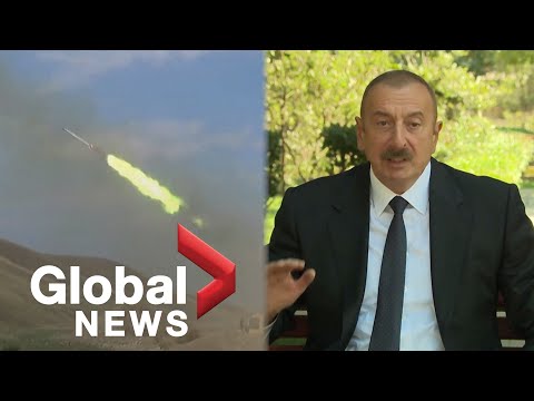 Azerbaijan&#039;s president says Armenia leaving disputed region is only way for peace amid conflict