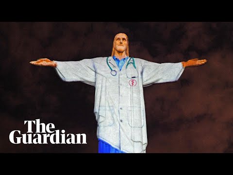 Christ the Redeemer statue lit up as doctor in coronavirus tribute