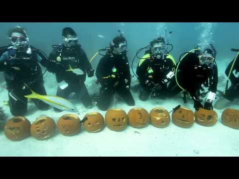 Underwater Pumpkin Carving in the Florida Keys
