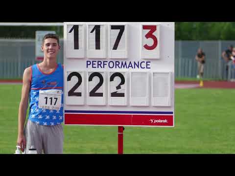 Sandro Tomassini (SLO) 16 yo 222 cm High Jump 7&#039; 3¼&quot; Slovenian record U18, U20 Novo mesto 2020