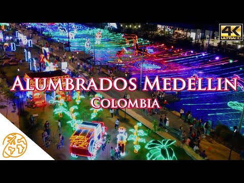 Alumbrados Medellin 2020 Del Rio EPM 4k Drone Navideños Christmas Lights Tour Colombia