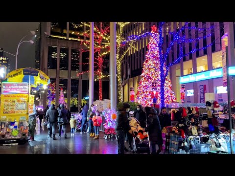 New York City Christmas Walk ✨ 6th Avenue Christmas Lights in Midtown Manhattan (December 20, 2020)