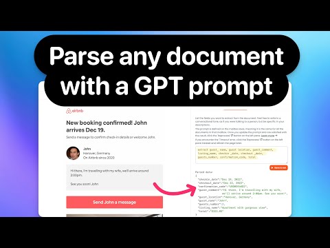 How to Extract structured data from PDF and emails using the GPT-powered parser