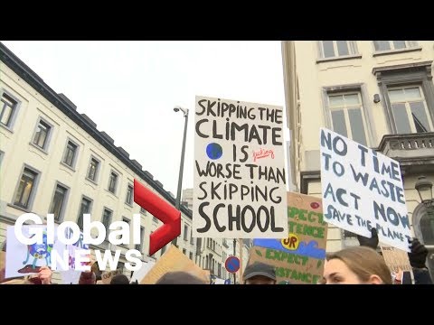 Thousands of students in Belgium cut class to protest climate change