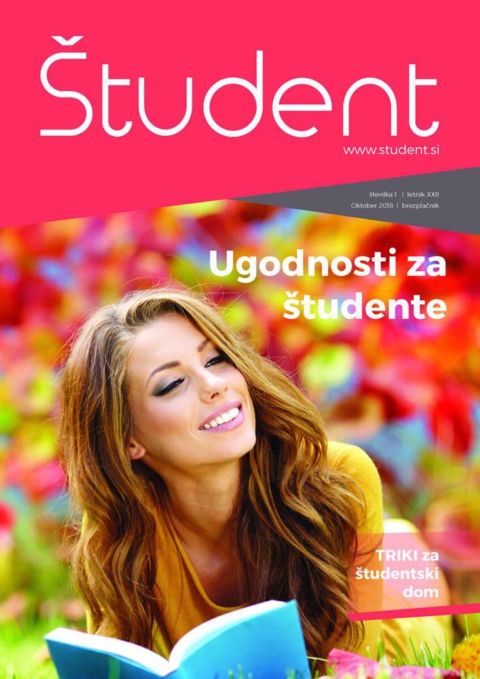 Naslovnica revije Študent oktober 2018
