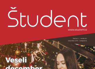 Veseli december Naslovnica revije Študent december 2018