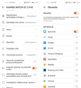 Prilagajanje obvestil na Huawei Watch GT 2
