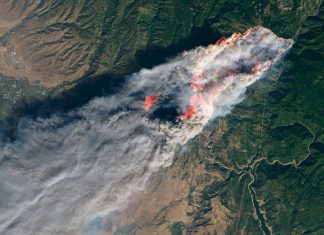 Ko nam bo pri požarih pomagala umetna inteligenca Satelitska slika požara