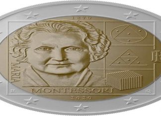 Ali prepoznaš obraz na novem kovancu za 2 evra? Kovanec z obrazom Marie Montessori.