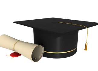 MSS nagrada za diplomsko in magistrsko delo Diplomska kapa in zvitek papirja