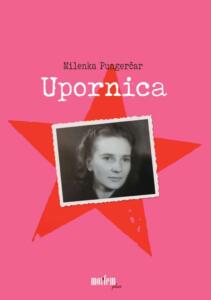 Naslovnica knjige s portretom ženske in rdečo zvezdo na roza ozadju