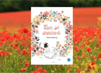 Tam se srečava Marte Bartolj za vse ljubitelje lepega Knjiga na ozadju polja makovih cvetov
