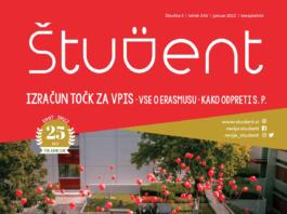 Naslovnica revije Študent, januar 2022