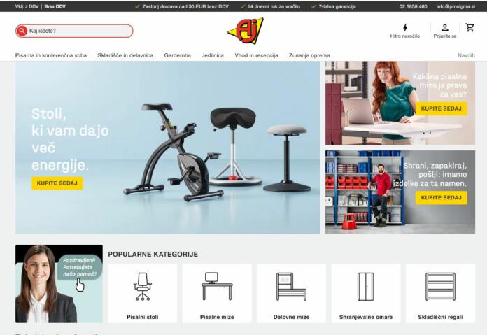 Spletna stran kataloške prodaje