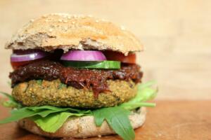 burger, vegan, meal