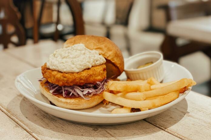 vegan, burger, fries