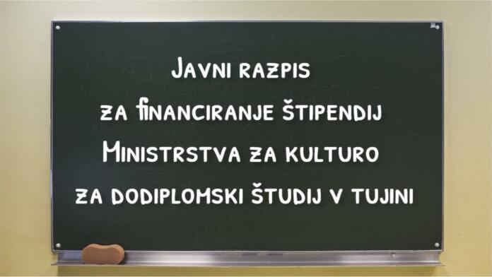 Javni razpis za financiranje štipendij Ministrstva za kulturo za dodiplomski študij v tujini