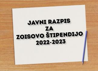 Objavljen javni razpis za Zoisovo štipendijo v letu 2022/2023 Zoisova štipendija 2022-2023