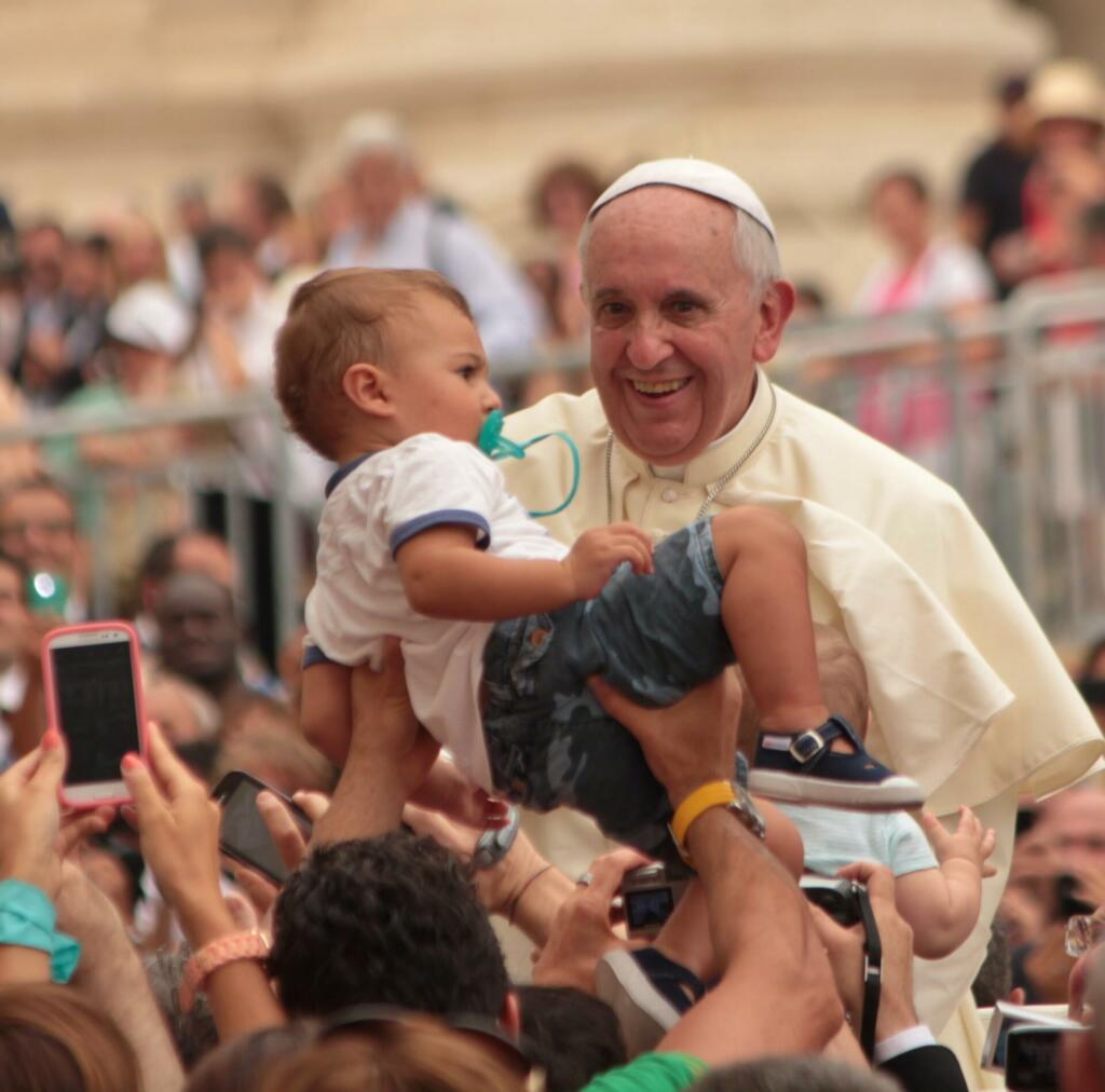 blessing of children, pope, religion