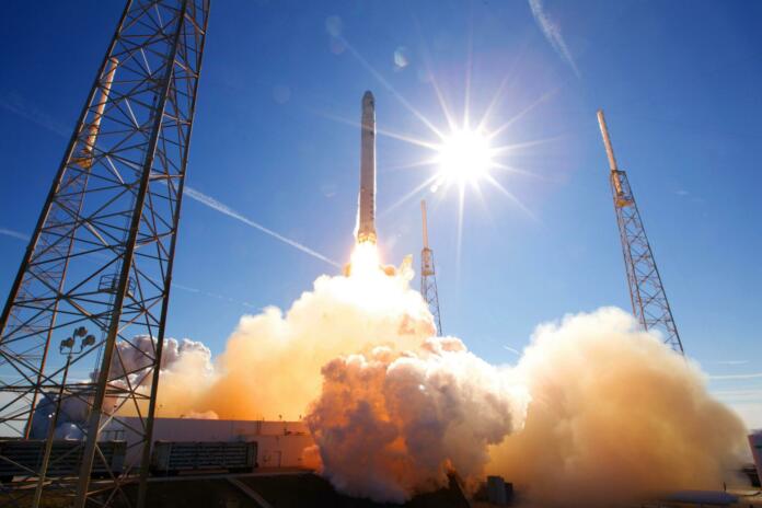 rocket launch, spacex, lift-off