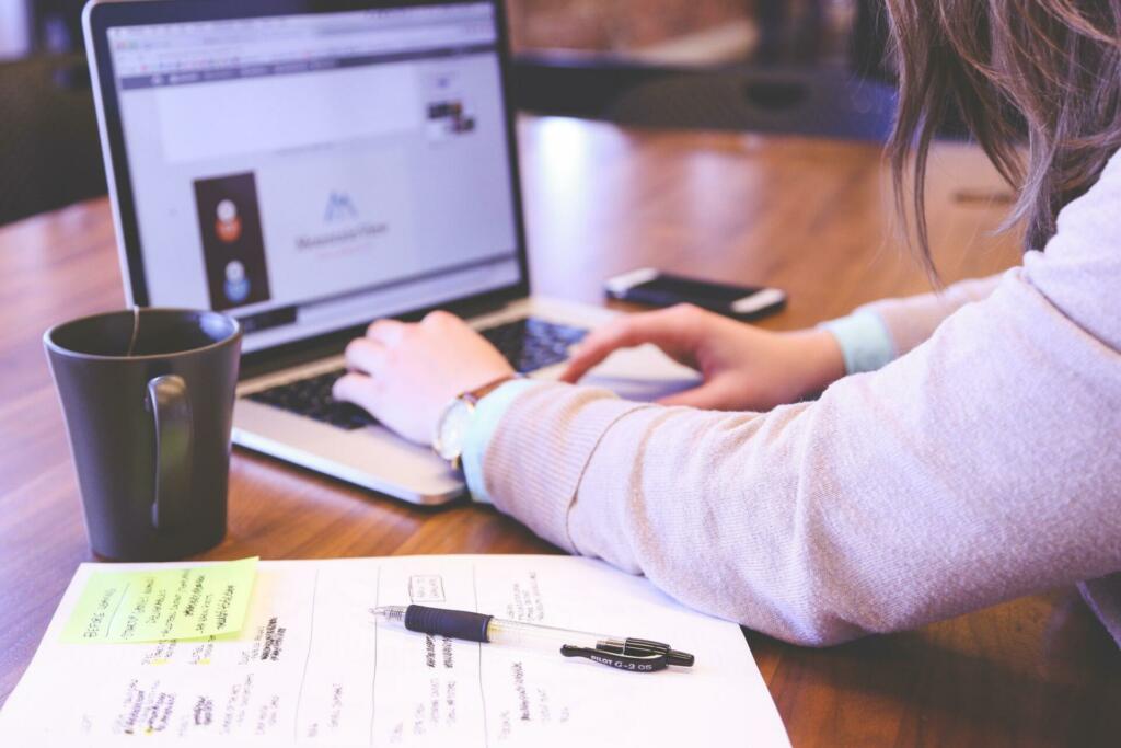 student, typing, keyboard