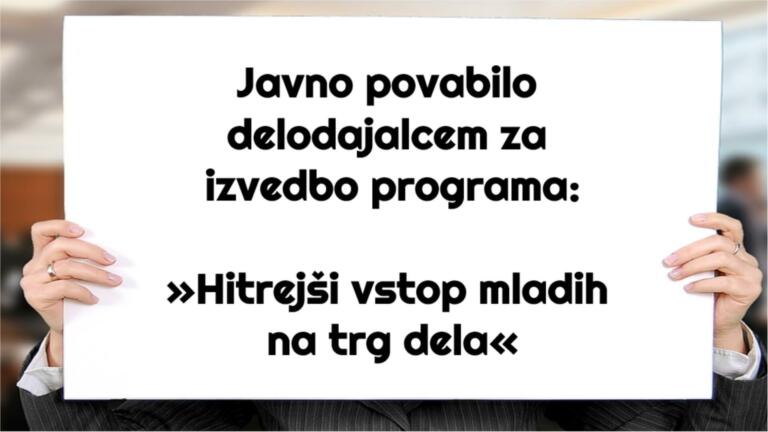 Hitrejši vstop mladih na trg dela s povabilom za mlajše od 26 let