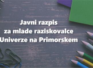 Javni razpis za mlade raziskovalce Univerze na Primorskem