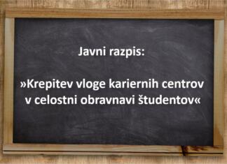Evropska sredstev za krepitev kariernih centrov Razpis za krepitev kariernih centrov