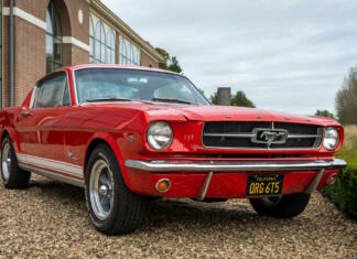 Ognjeni Mustangi Brummen, Province Gelderland, The Netherlands, 23.10.2021, The first-generation Ford Mustang was manufactured from March 1964 til 1973.