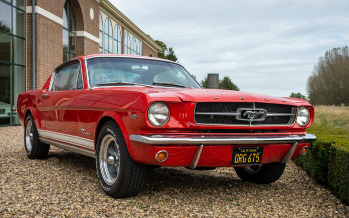 Brummen, Province Gelderland, The Netherlands, 23.10.2021, The first-generation Ford Mustang was manufactured from March 1964 til 1973.