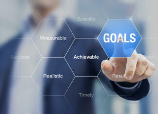 Neformalno izobraževanje Coach teaching about the way of setting goals, concept about objectives and success
