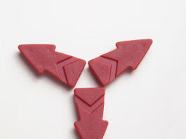 directional arrow on white background