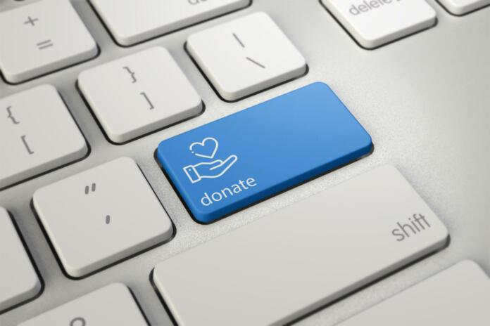 donate, love, button,High quality 3d render of a modern white keyboard with blue colored Donate button and copy space. Donate keyboard button has an icon and text on itself. Horizontal composition with selective focus. Great use for donation, chairity, crowdfunding related concepts.