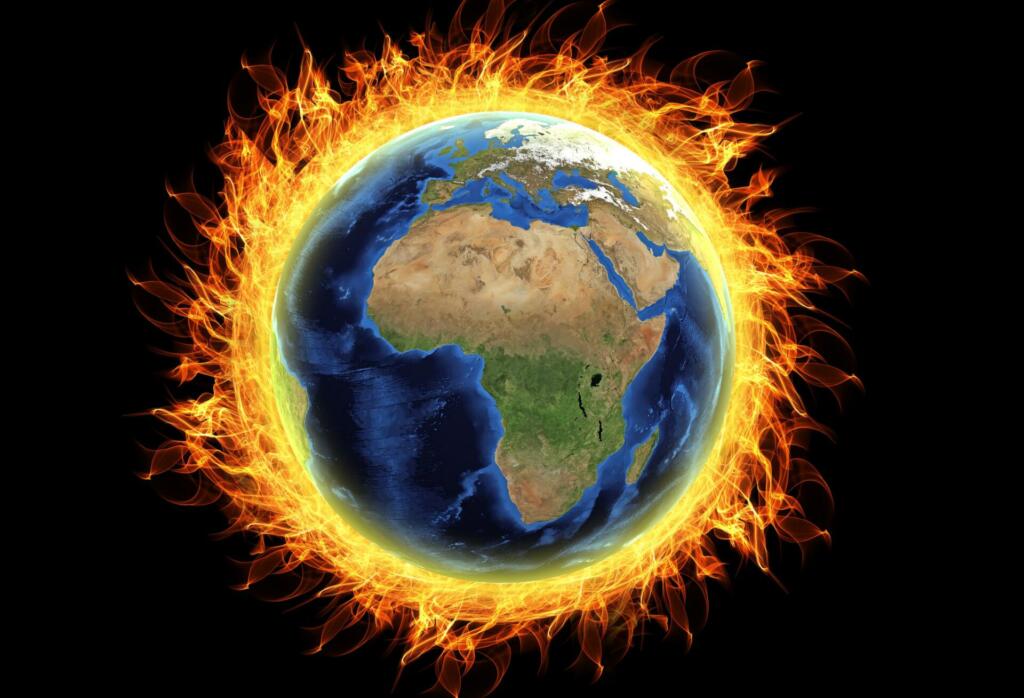 global warming, burning earth, burning