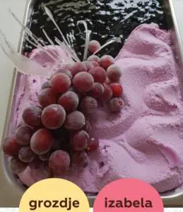 sladoled z okusom grozdja; Rokmar