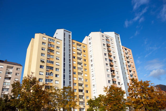 Nova Gorica Skyline over Blue Sky