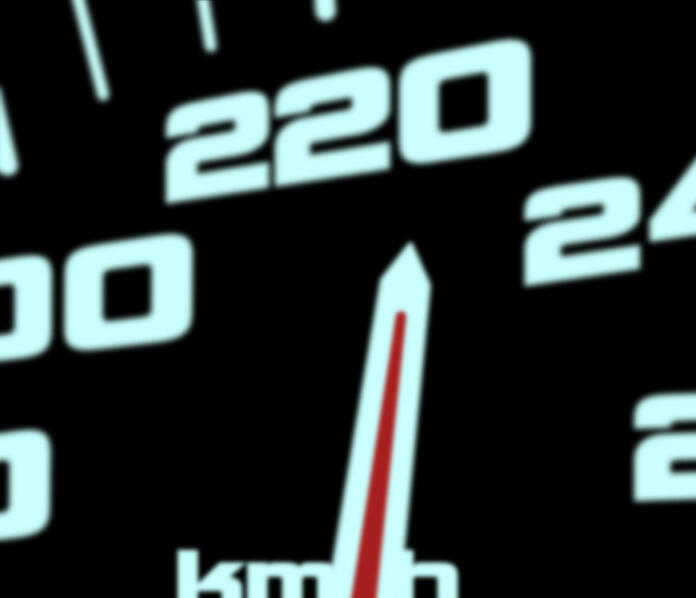 Speedometer on Dashboard in the Car