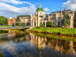 View of the historic centre of Sarajevo , Bosnia and Herzegovina