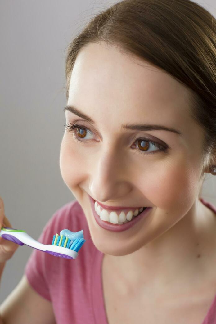 woman, dentiste, toothbrush